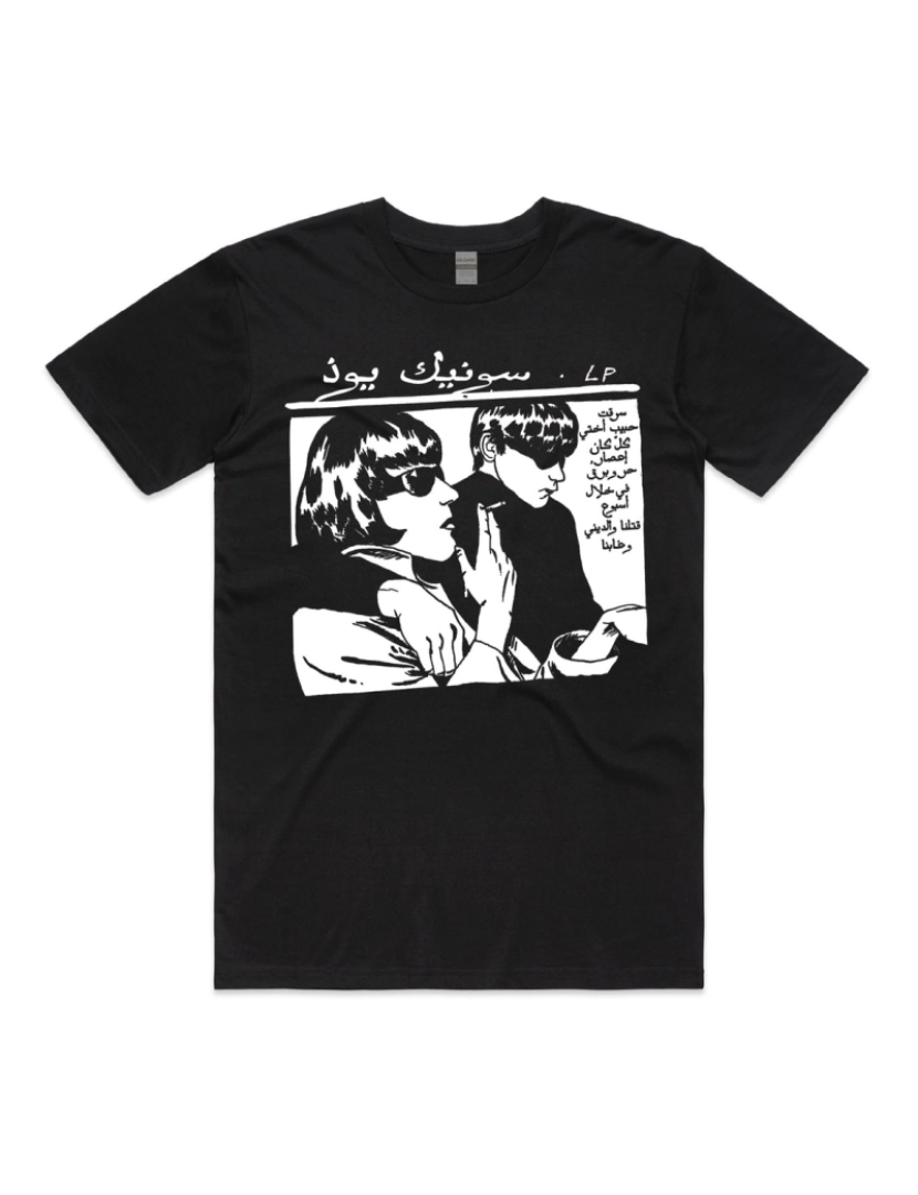 imagem de Sonic Youth Goo Árabe - Camiseta Preta-S1