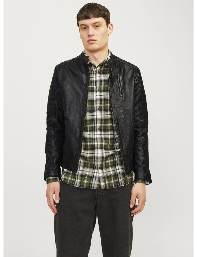 imagem de Jack & Jones Richard Leather Jacket Negro3