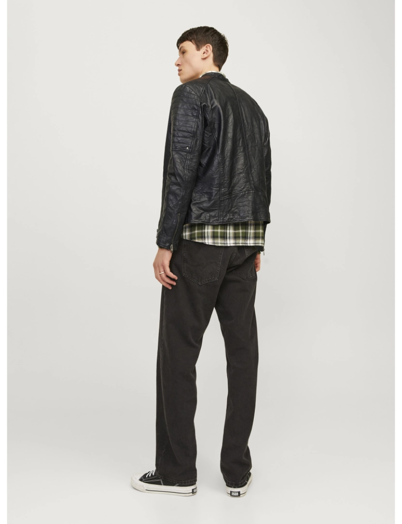 imagem de Jack & Jones Richard Leather Jacket Negro6