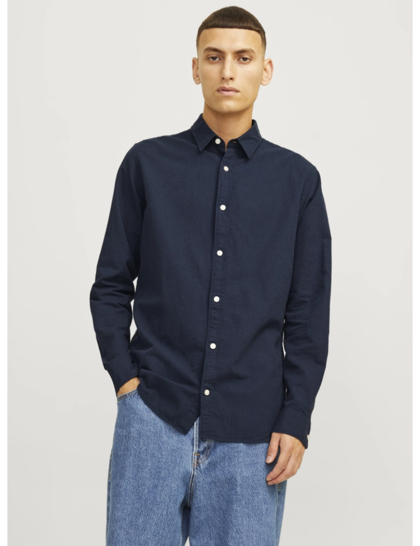 imagem de Jack & Jones Linen Blend  Azul3