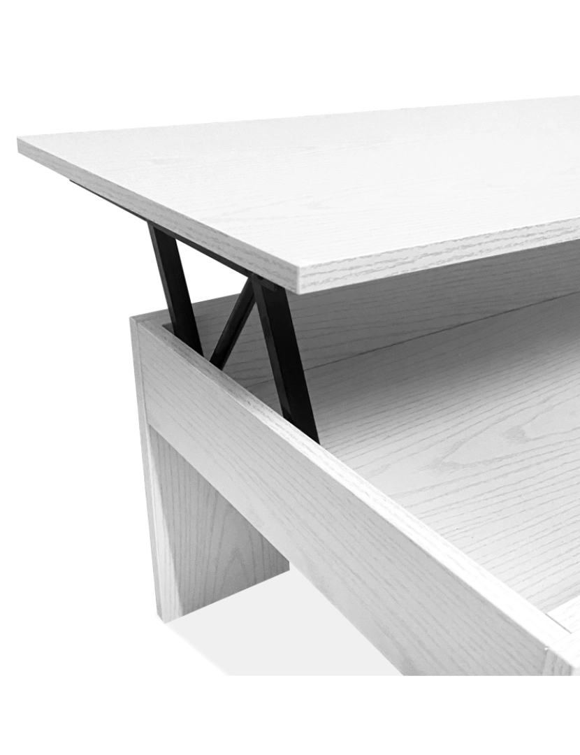 imagem de Mesa de Centro Elevatória Nyana Home Artik White Resistente Fácil de Limpar Design Moderno5