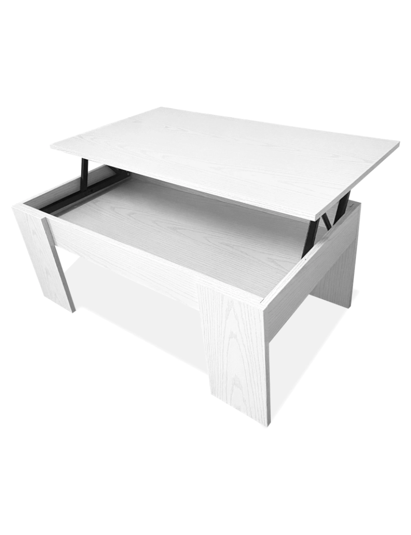 imagem de Mesa de Centro Elevatória Nyana Home Artik White Resistente Fácil de Limpar Design Moderno6