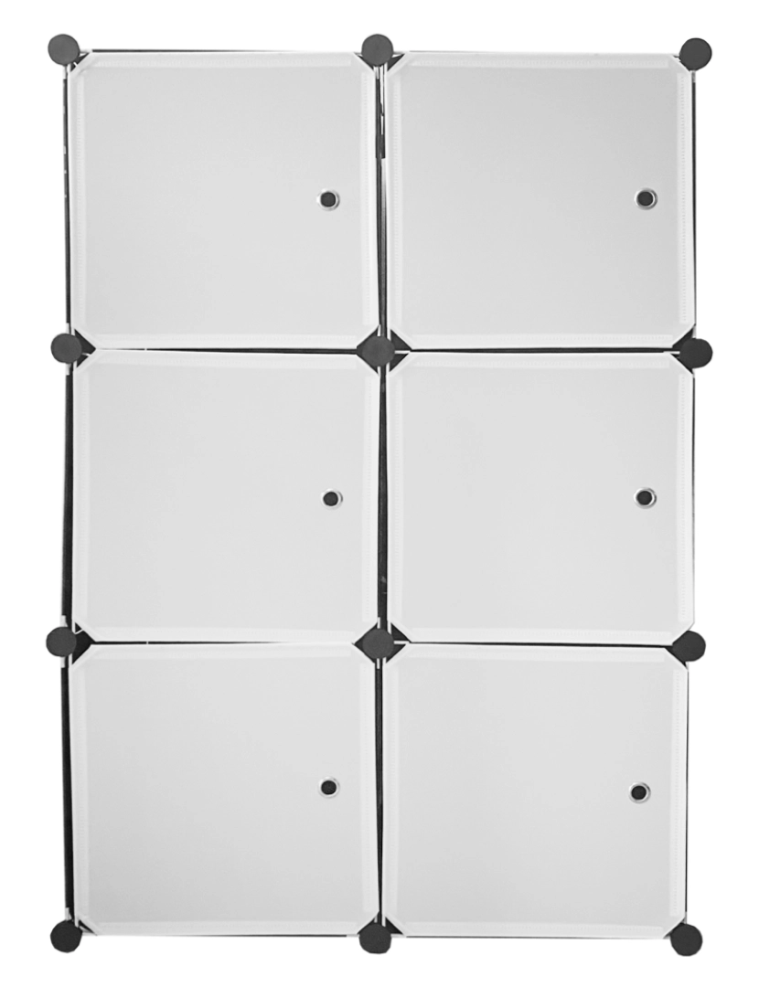 imagem de Guarda-roupa em cubo personalizável, caixa básica nyana home 6 cubes/portas, organização doméstica, cabideiro, sapateira, 110x75x47cm, preto2