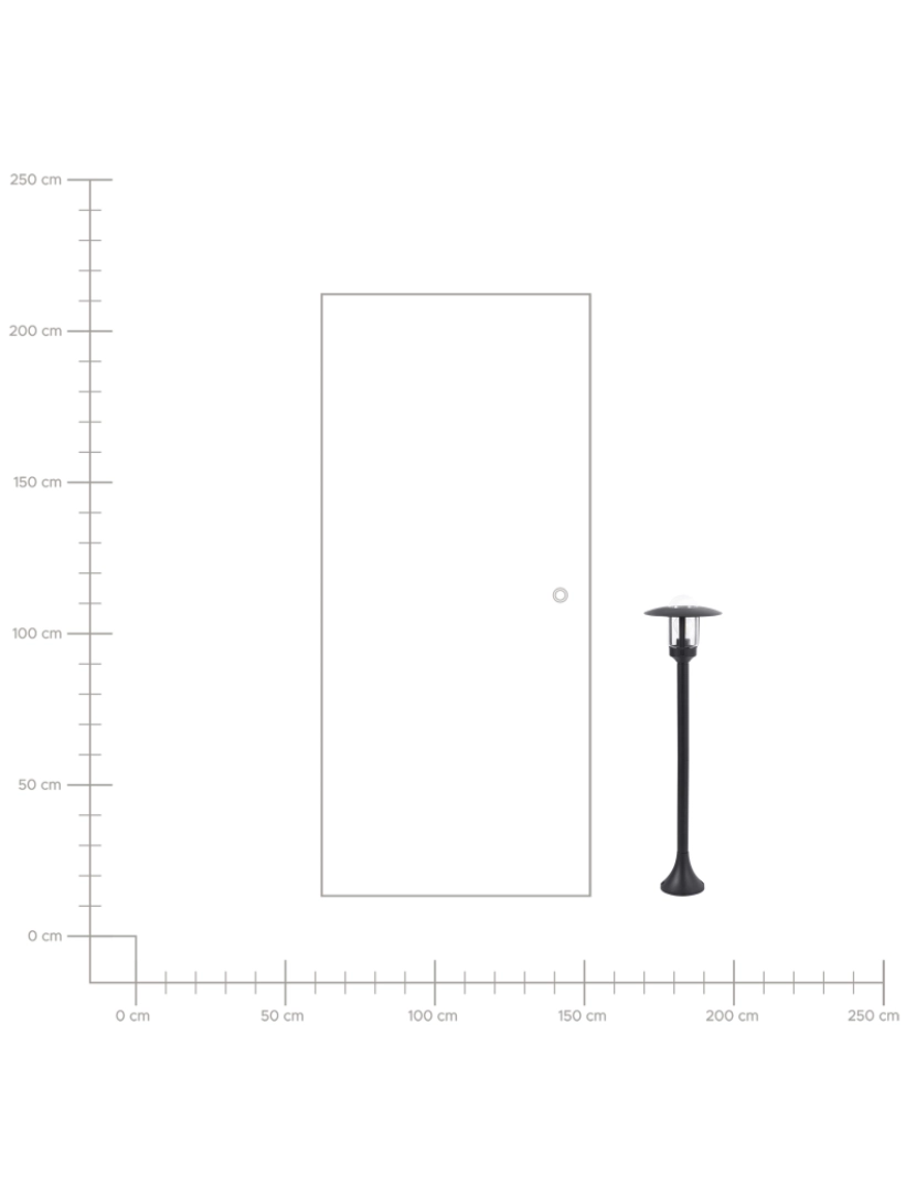 imagem de Candeeiro Bollard de jardim em alumínio preto 98 cm para exterior de design moderno6