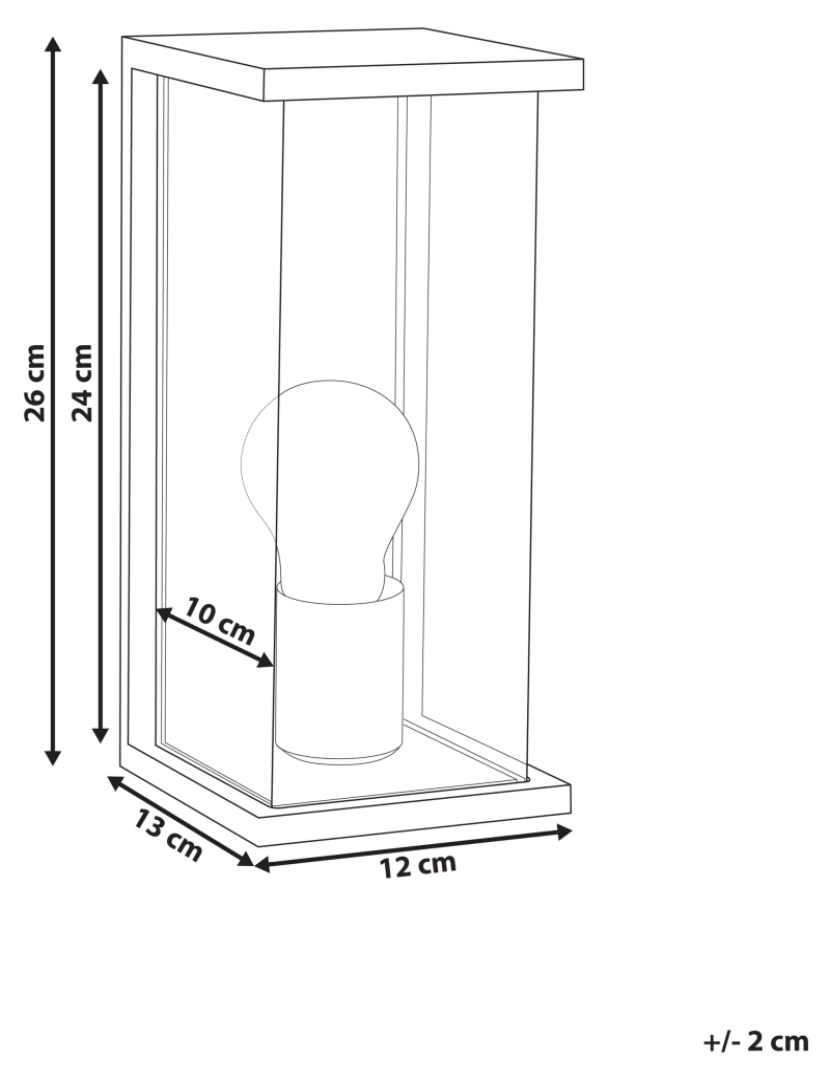 imagem de Candeeiro de parede em alumínio preto 26 cm para exterior de design moderno2