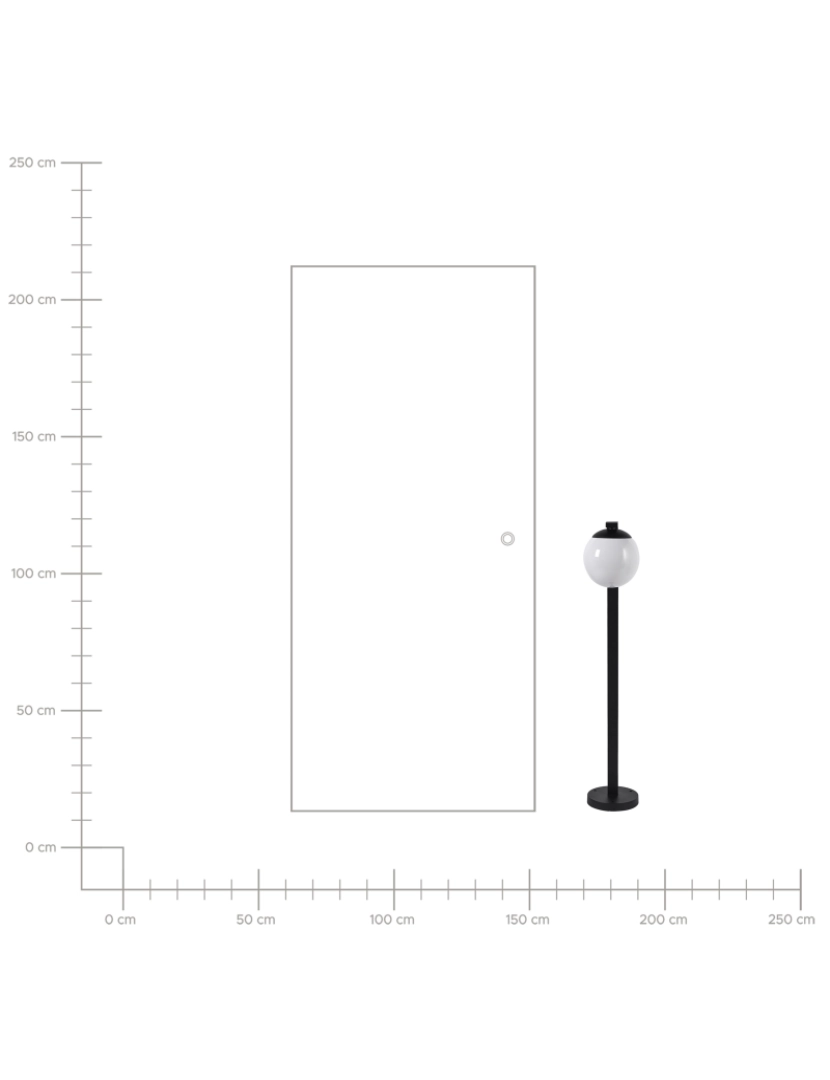 imagem de Candeeiro Bollard de jardim em alumínio preto 105 cm para exterior de design moderno7