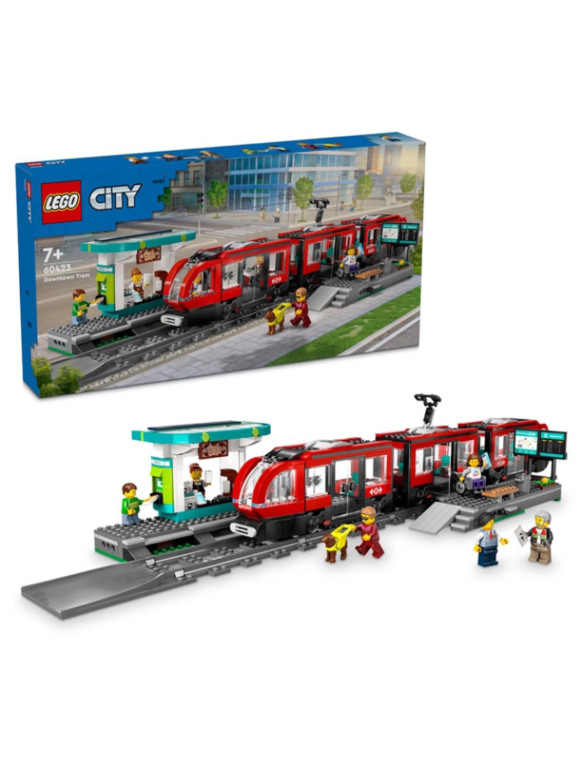 Lego - LEGO CITY ELÉTRICO E ESTAÇÃO NA BAIXA 60423