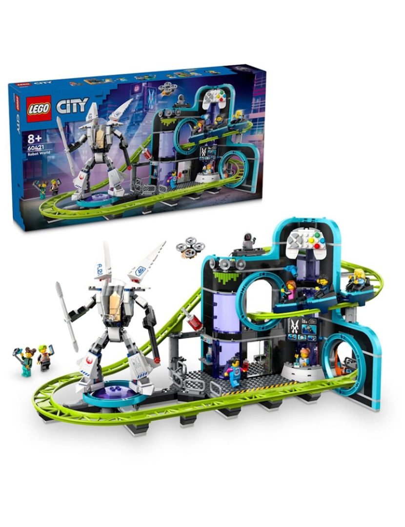 Lego - LEGO CITY MONTANHA-RUSSA ROBOT WORLD 60421