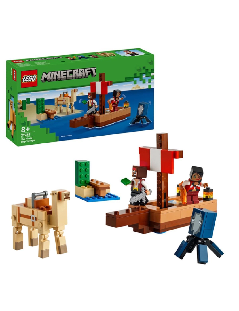 Lego - LEGO MINECRAFT A VIAGEM DO NAVIO PIRATA 21259