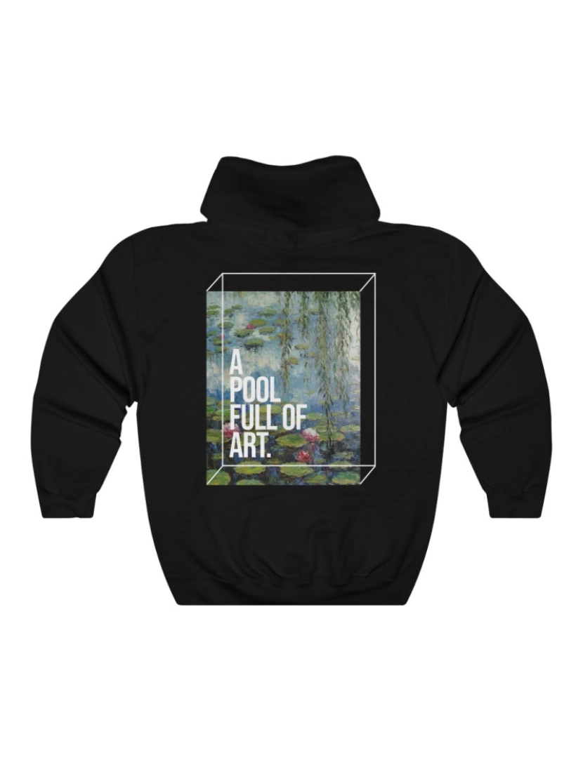 imagem de Monet Hoodie Tribute - Nenúfares Nenúfares Backprint CrewneckMoletom com capuz-S1