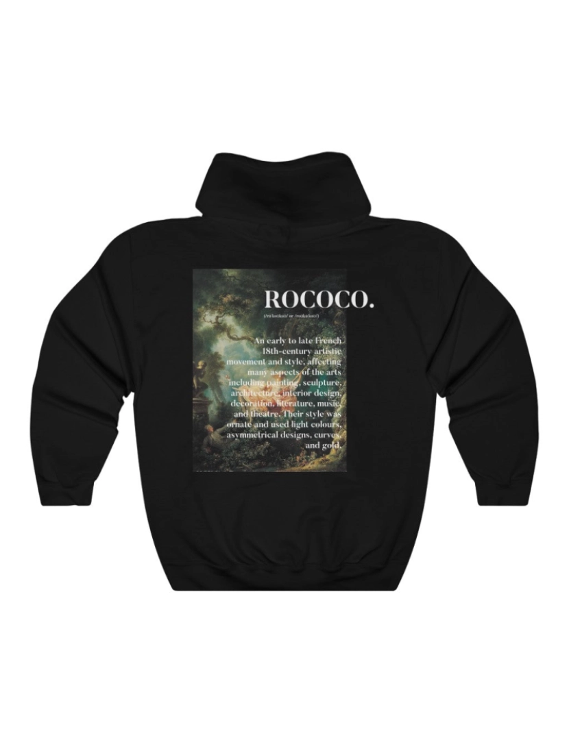 Rockinstone - Rococo Backprint Hoodie CrewneckMoletom com capuz-S