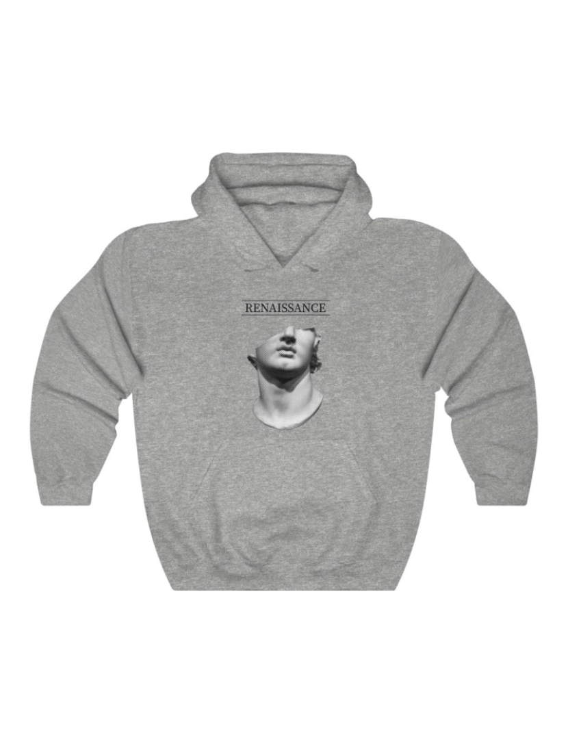 Rockinstone - Moletom com capuz Renaissance Art Movement – ​​Estátua com estampa traseira CrewneckMoletom com capuz-S