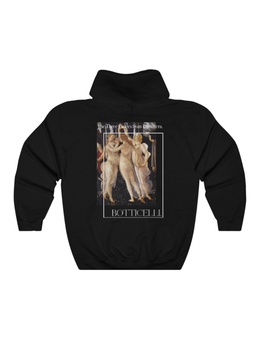 imagem de The Three Graces Backprint - Botticelli Hoodie CrewneckMoletom com capuz-S1