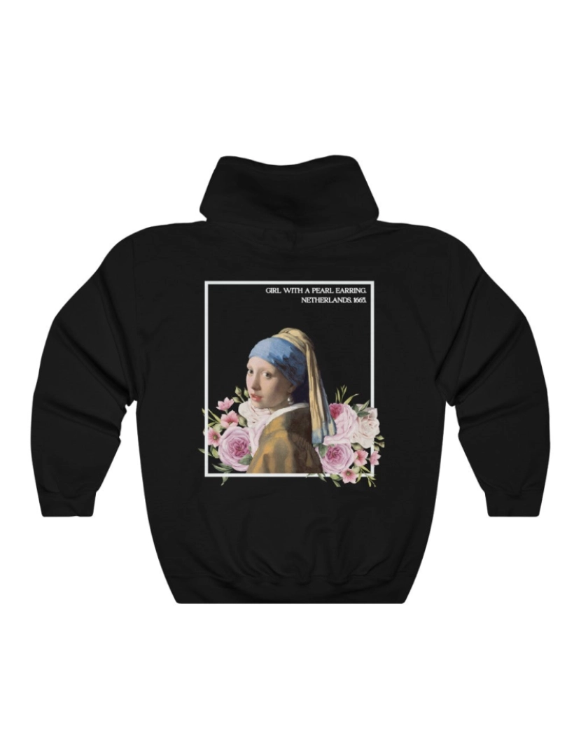 imagem de Moletom com capuz Menina com Brinco de Pérola - Moletom Johannes Vermeer CrewneckHoodie-S1