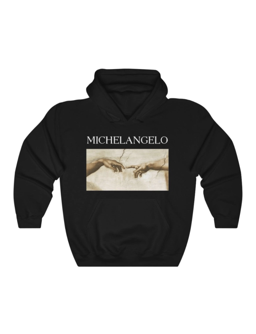 Rockinstone - Moletom com capuz Michelangelo - A criação do moletom Adam CrewneckHoodie-S