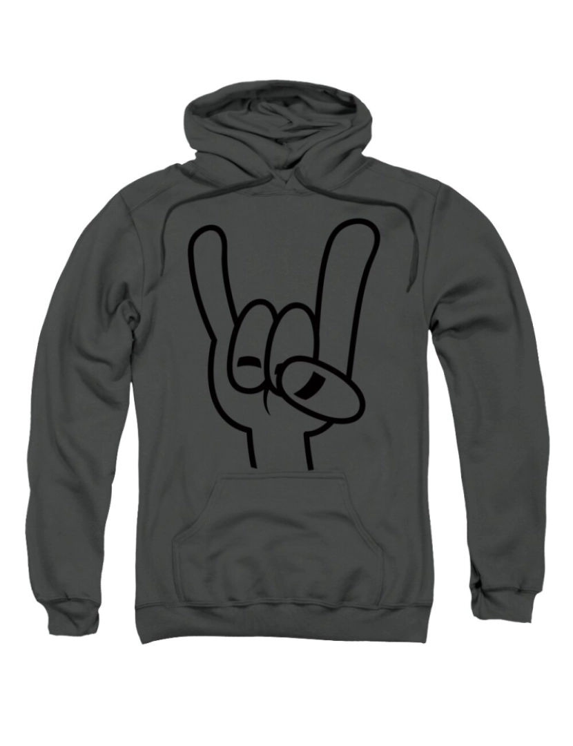 imagem de Moletom Heavy Metal Devil Horns Linha Preta CrewneckHoodie-S1