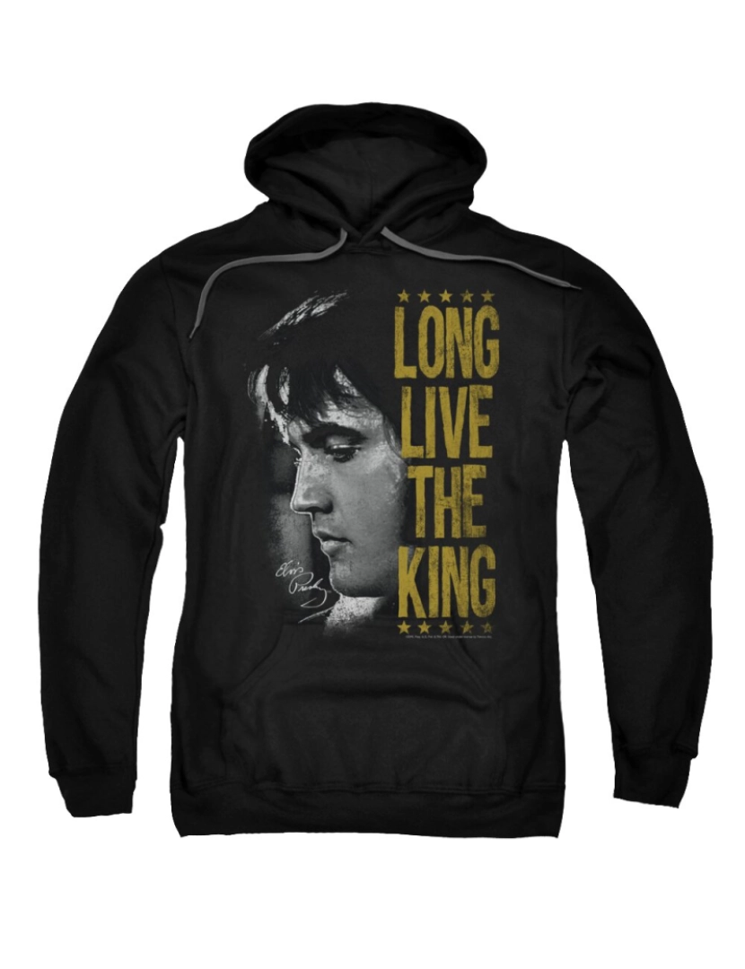 Rockinstone - Elvis Long Live The King Moletom CrewneckHoodie-S