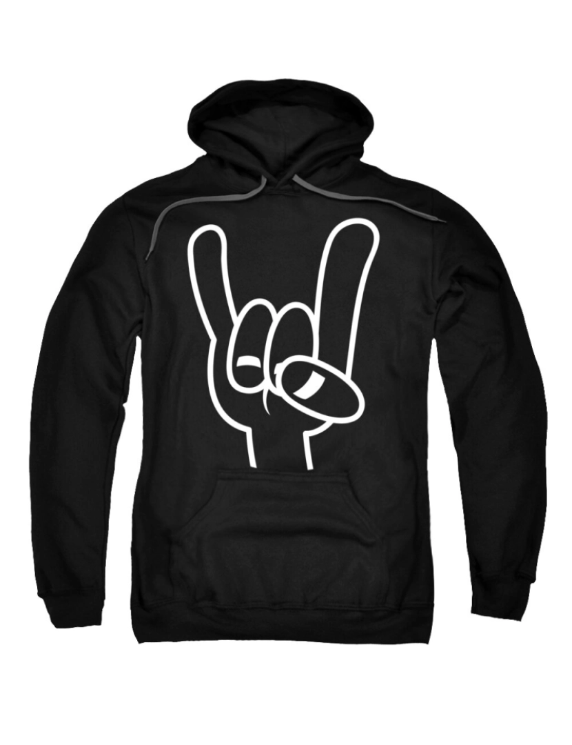 imagem de Moletom Heavy Metal Devil Horns White Line CrewneckHoodie-S1