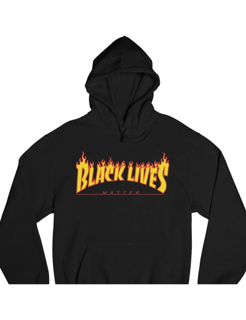 Rockinstone - Moletom com capuz BLACK LIVES MATTER, Mês da História Negra com capuz CrewneckMoletom com capuz-S