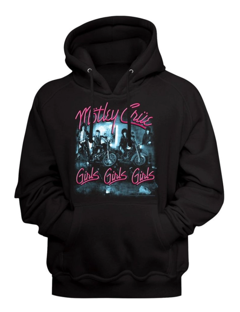 Rockinstone - Motley Crue Meninas Meninas Adulto Pulôver Moletom Com Capuz Moletom CrewneckHoodie-S