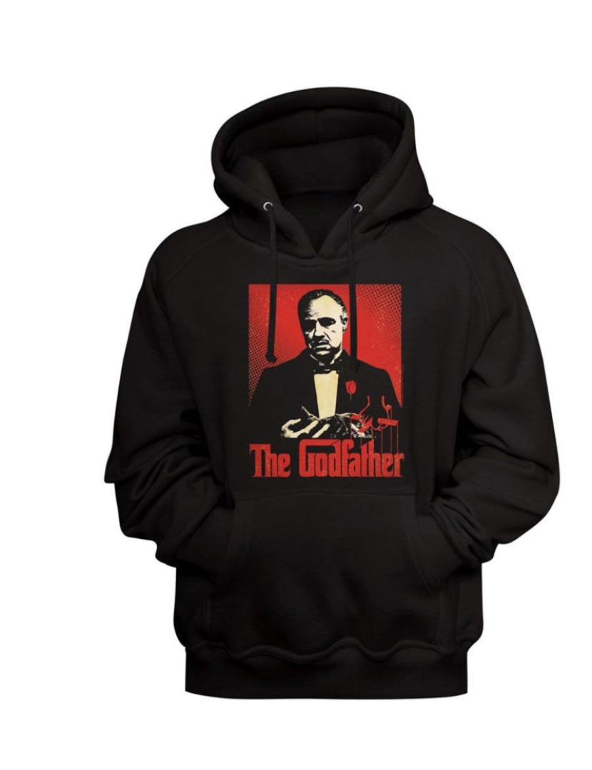 Rockinstone - Moletom com capuz adulto preto gráfico The Godfather CrewneckMoletom com capuz-S