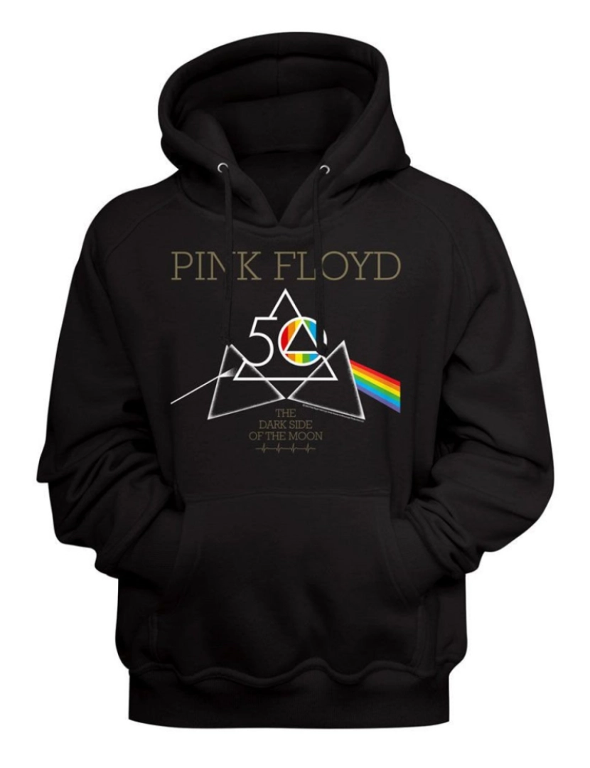 imagem de Moletom com capuz preto Pink Floyd 50th Triangles CrewneckMoletom com capuz-S1