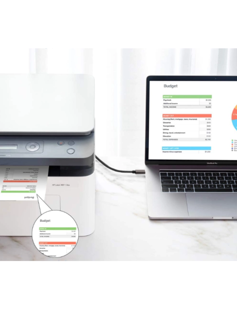 imagem de Cabo de impressora USB-B para USB-C Black 2 metros4