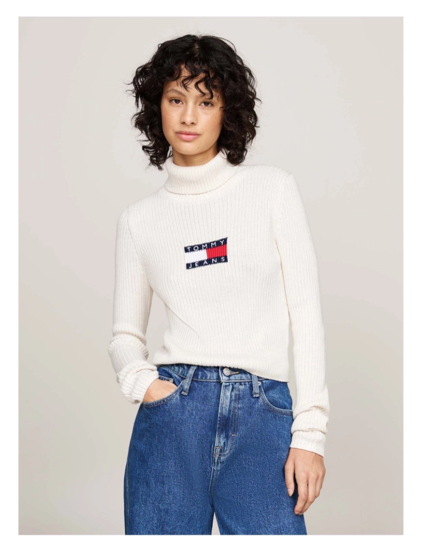 imagem de Tommy Jeans Sweater Tjw Melange Trtlnck2