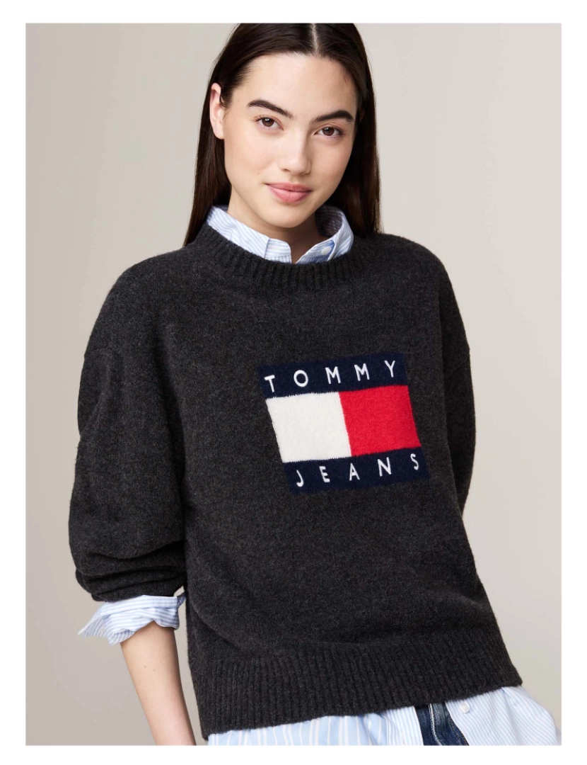 imagem de Tommy Jeans Sweater Tjw Melange Flag Swe4