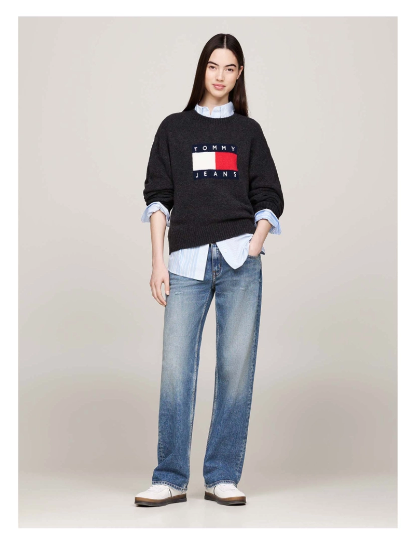 imagem de Tommy Jeans Sweater Tjw Melange Flag Swe5