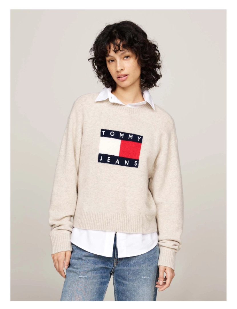 imagem de Tommy Jeans Sweater Tjw Melange Flag Swe2