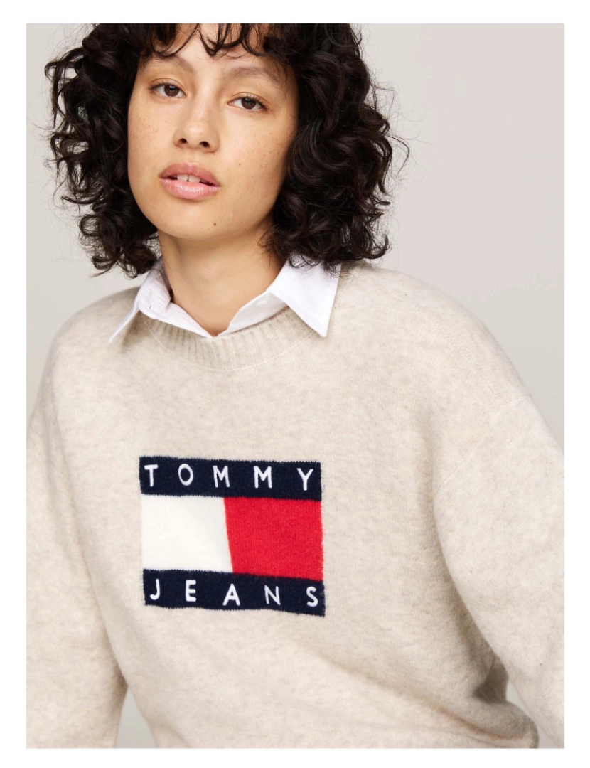 imagem de Tommy Jeans Sweater Tjw Melange Flag Swe5