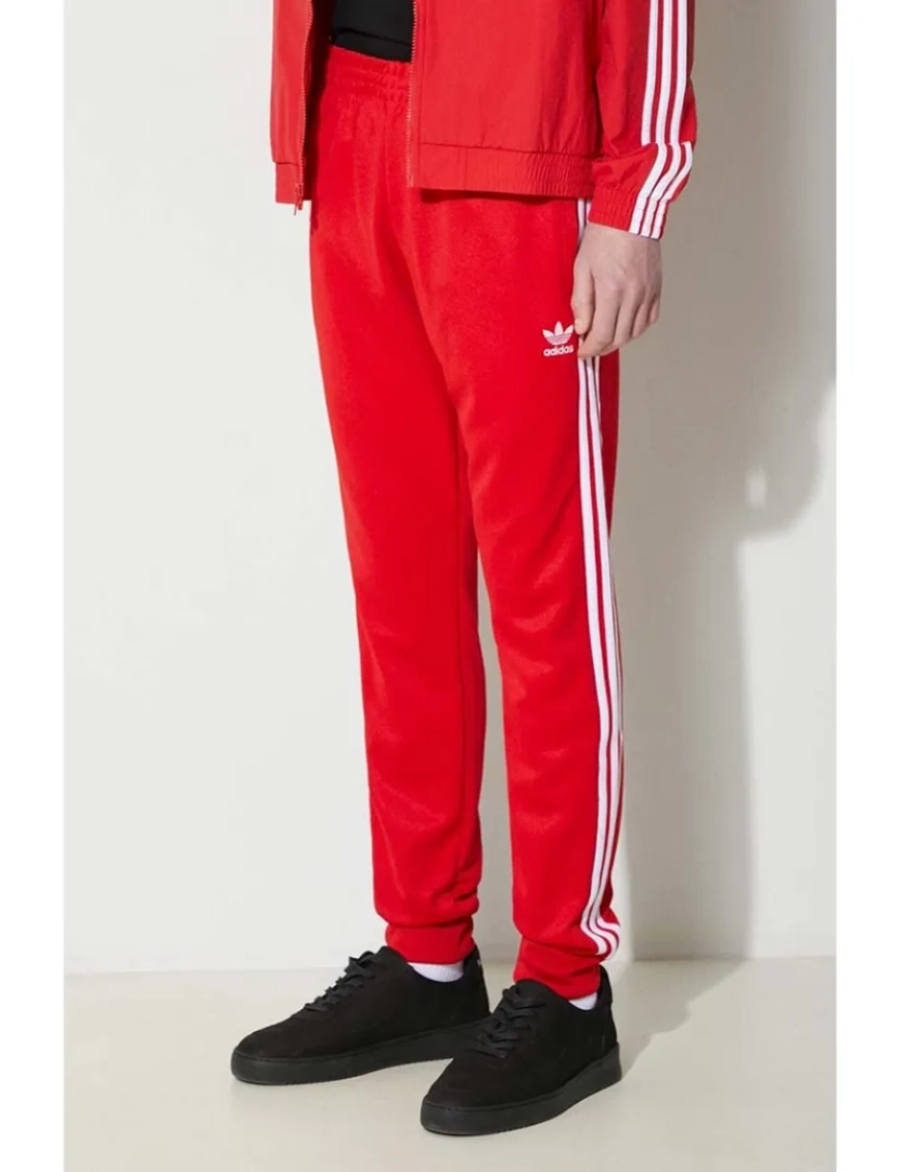 Adidas - Calças de Homem Vermelho