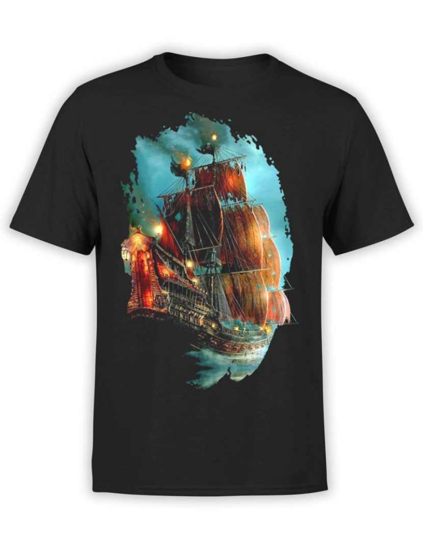 Rockinstone - Navio de camisetas Piratas do Caribe-S