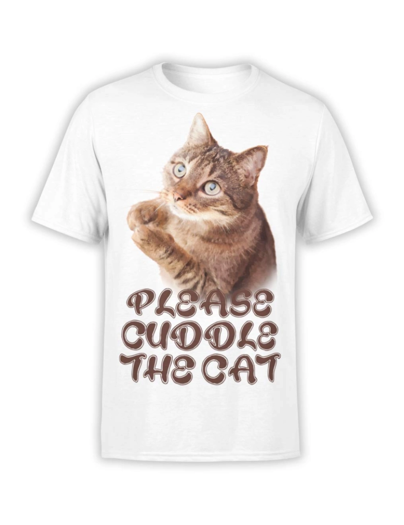 imagem de Camisetas para gatos “Abrace o gato”-S1