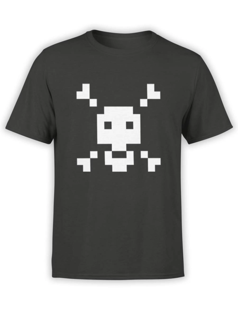 Rockinstone - Camisa Pirata “Pixel Skull”-S