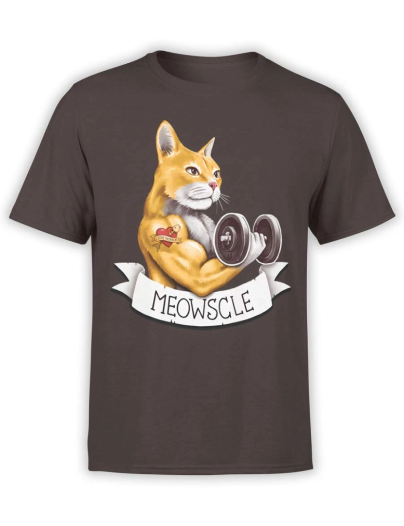 Rockinstone - Camisa de gato “Meowscle”-S