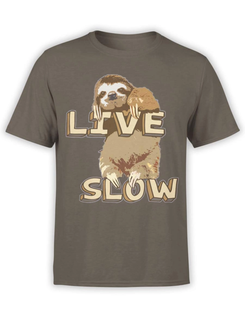 imagem de Camiseta Preguiça “Live Slow”-S1