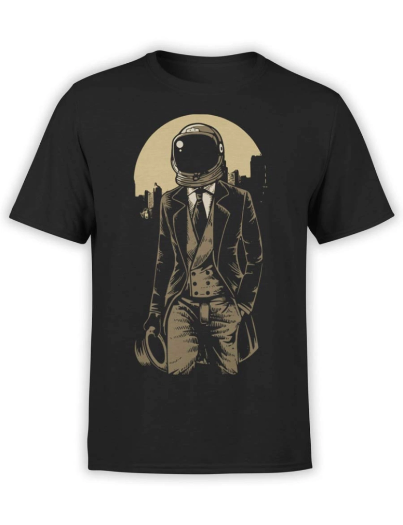 Rockinstone - Camiseta Retro Astronauta Cavalheiro-S