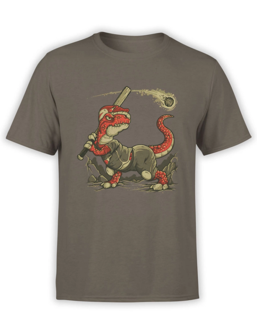 imagem de Camiseta Dinossauro “Lute contra o asteróide”-S1