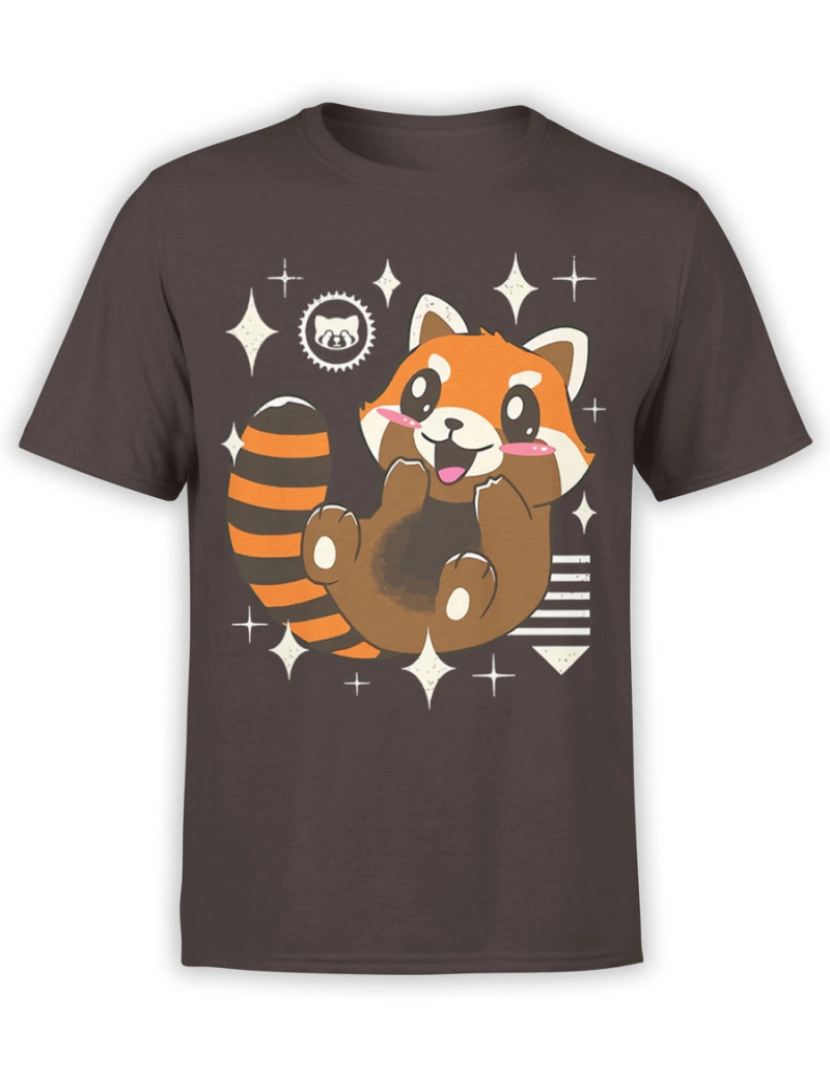 Rockinstone - Camiseta Panda “Panda Vermelho Kawaii”-S