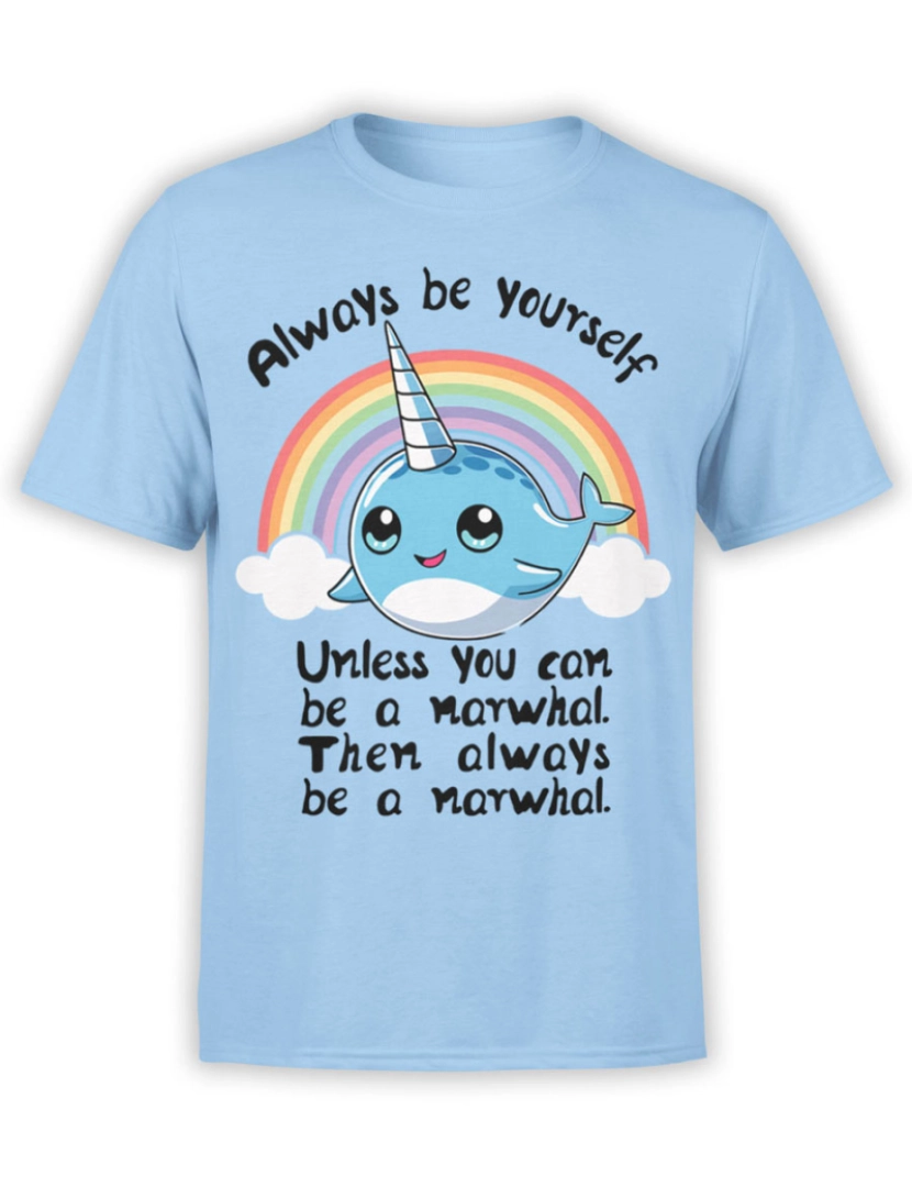 imagem de Camisa Unicórnio “Be Narwhal”-S1