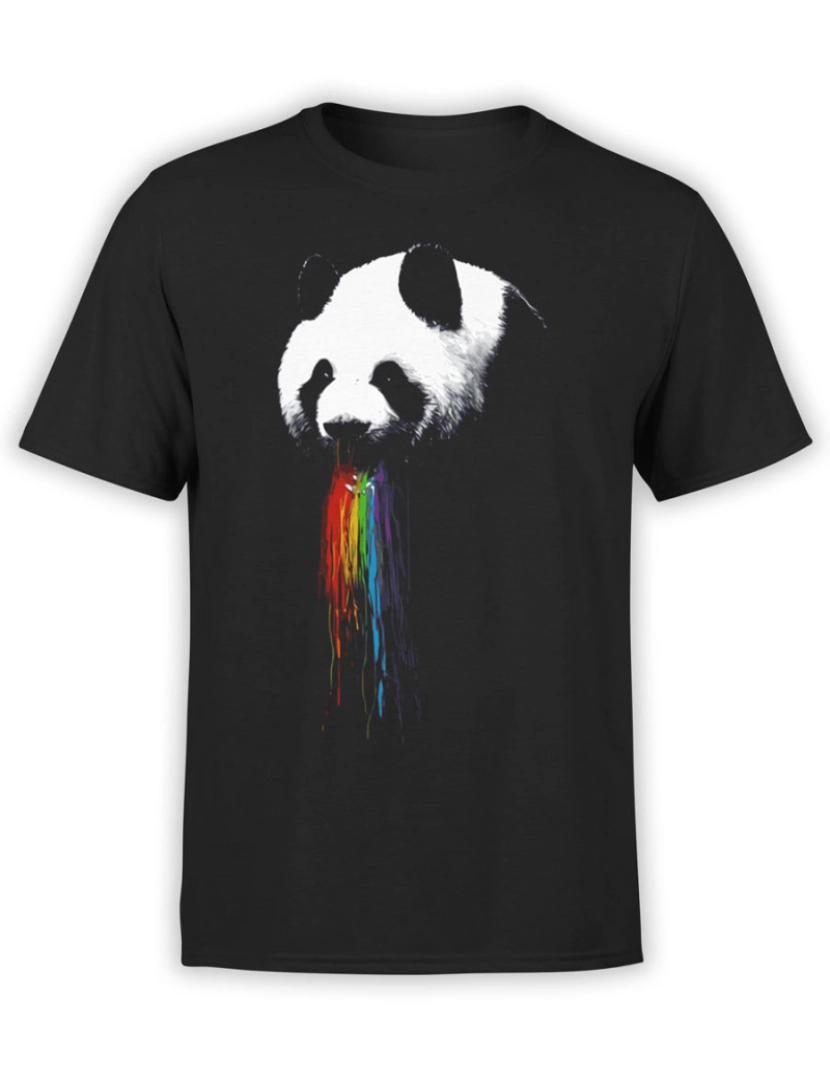 Rockinstone - Camiseta Panda “Arco-íris”-S