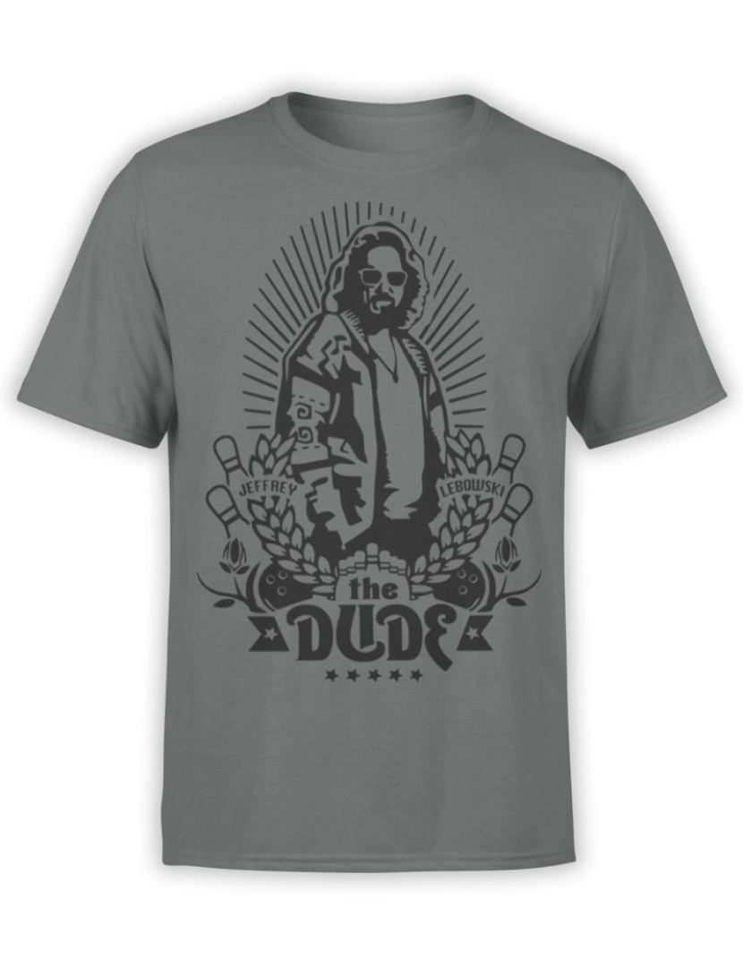 Rockinstone - Camiseta Grande Lebowski Jeffery Lebowski-S