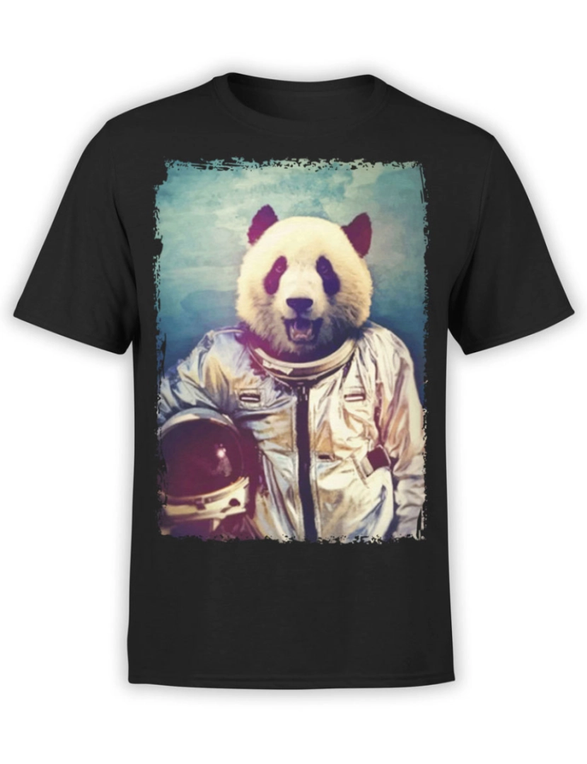 Rockinstone - Camiseta Panda Astronauta-S