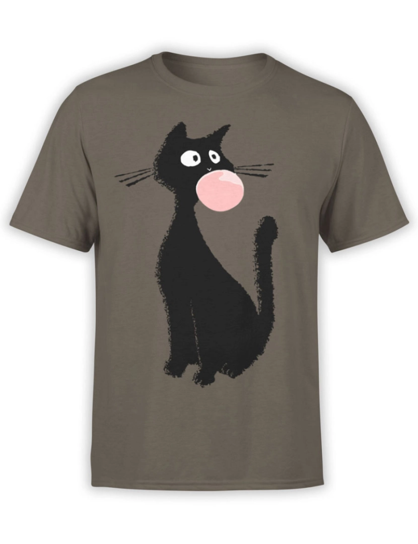 Rockinstone - Camisas de gato chiclete-S