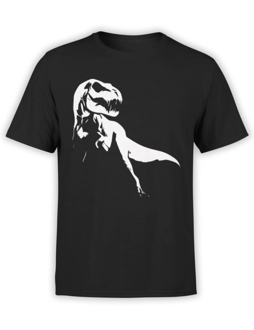 Rockinstone - Camiseta Dinossauro Raptor Fantasma-S