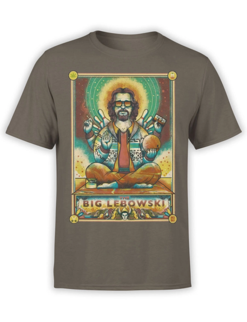 Rockinstone - Camiseta Big Lebowski Cara Nirvana-S