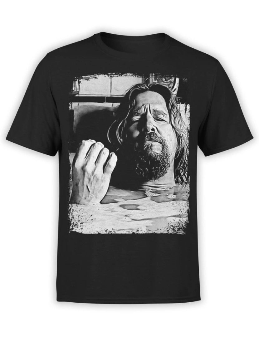 Rockinstone - Camiseta Big Lebowski Cara Banho-S