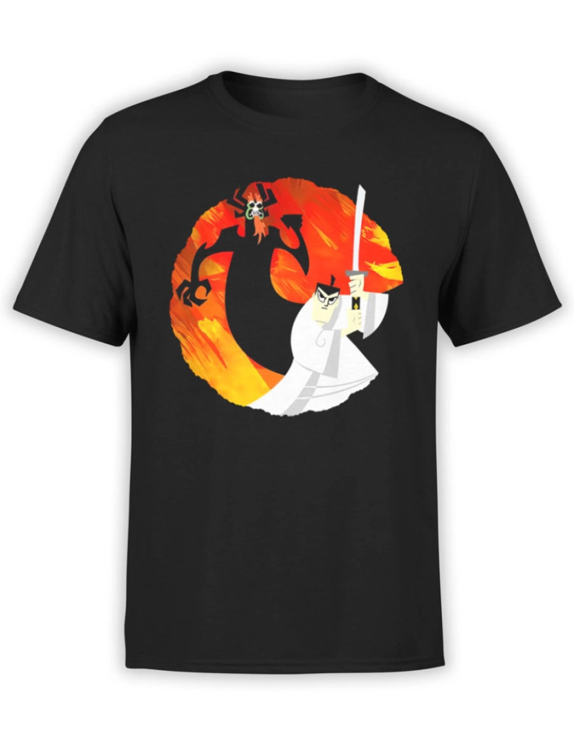 Rockinstone - Camiseta Samurai Jack Jack e Aku-S